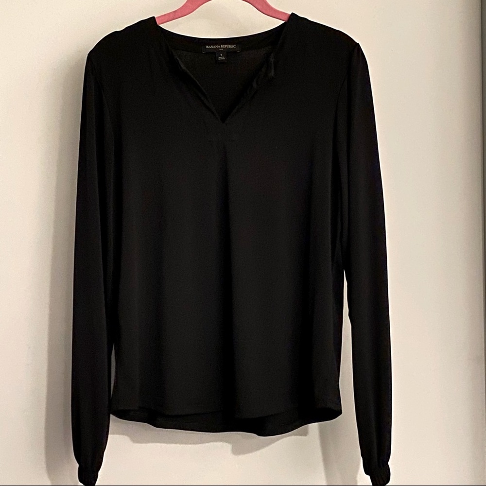 Long Sleeve V-Neck Blouse